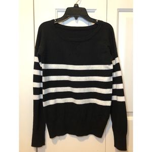 Black and White Striped Sweater